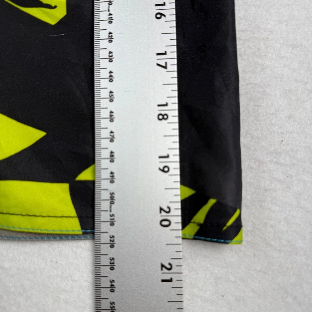 Volcom Dusty Mod Mens Board Shorts 28 Lime Green Cyan‎ Geometric Pattern Surf